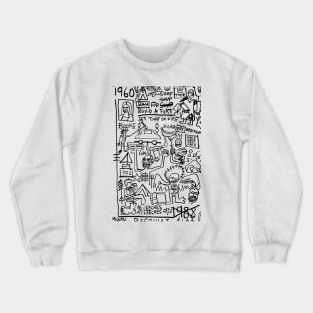 1960 - 1988 Doodle Black Crewneck Sweatshirt